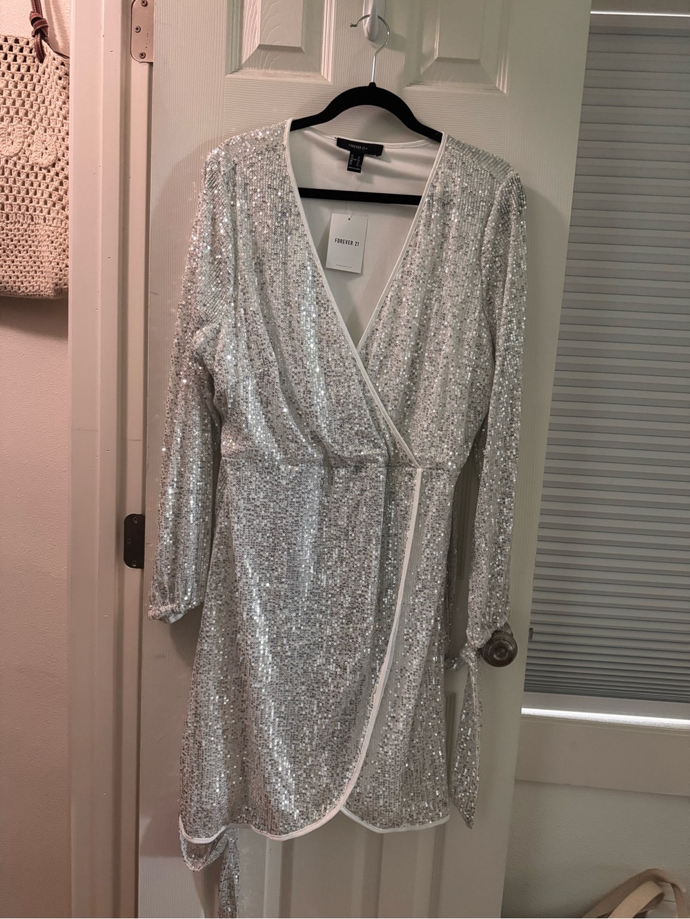 NWT sequin wrap dress